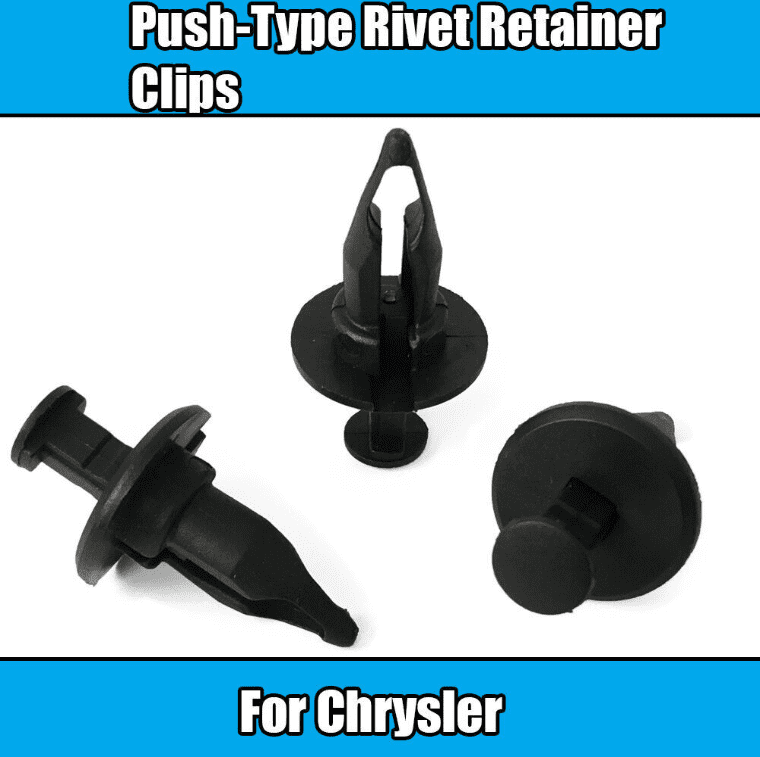 10x Black Plastic Push-Type Rivet Retainer Clips for Chrysler GM
