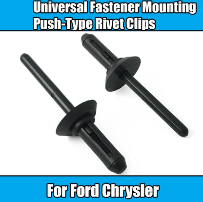 10x Black Plastic Universal Fastener Mounting Push Rivets for Chrysler