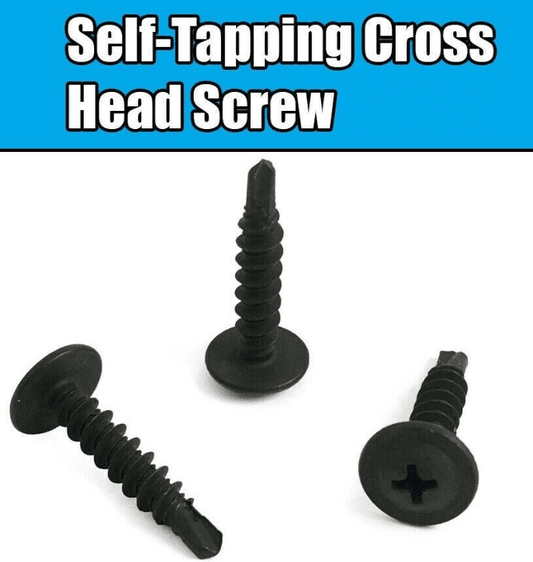 10x Black Screw for BMW Self-Tapping Cross Head Screw 5mmx25mm