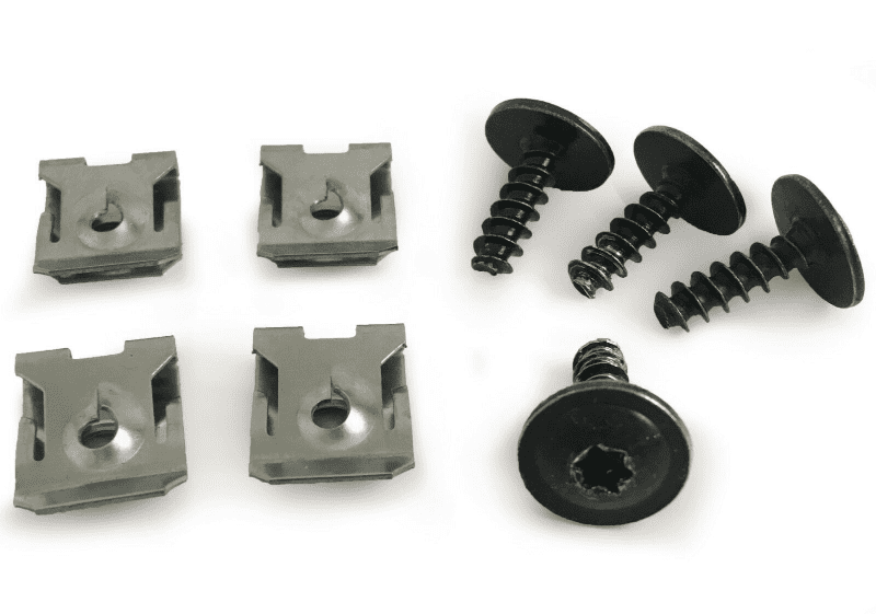 10x Captive Stainless Steel Trim Panel Clips & Torx Screws for VW Audi
