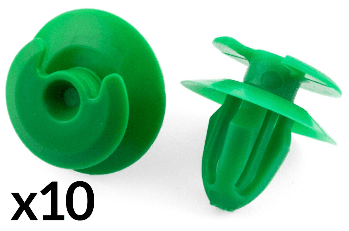10x Clips for BMW Door Panel Moulding Trim Green Plastic 8mm