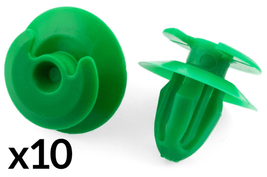 10x Clips for BMW Door Panel Moulding Trim Green Plastic 8mm
