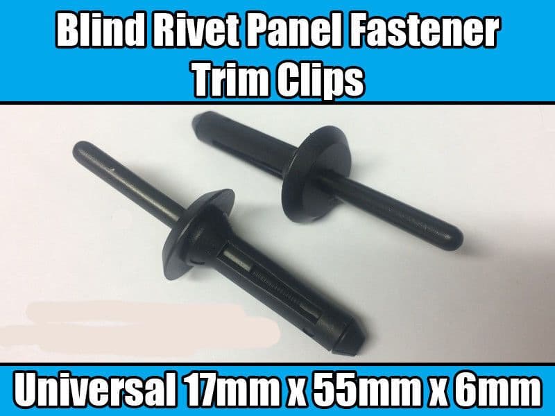 10x Clips for Chrysler Universal Blind Rivet Panel Fastener Trim Black