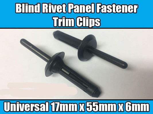 10x Clips for Chrysler Universal Blind Rivet Panel Fastener Trim Black
