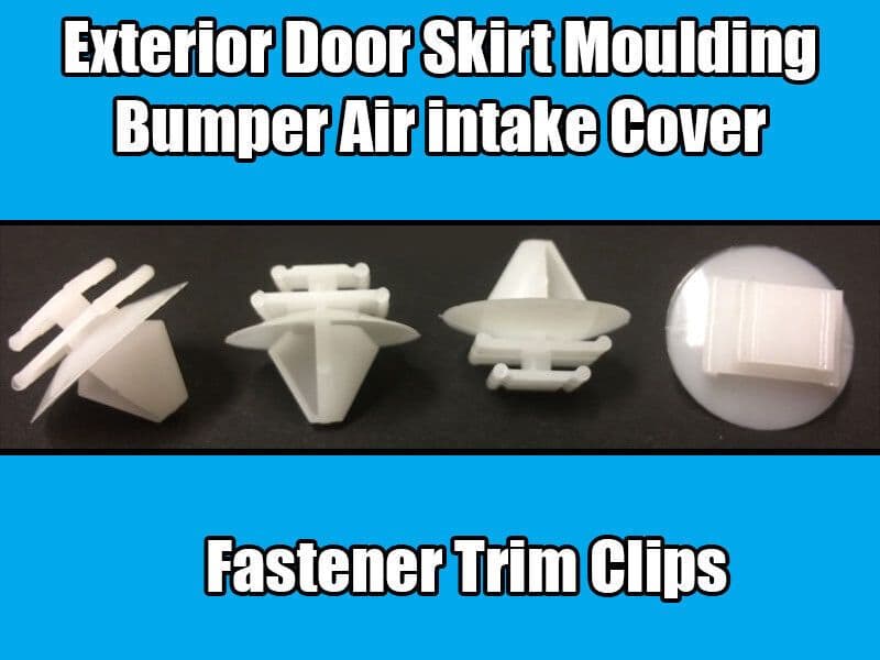 10x Clips for Citroen Fiat Moulding Bumper Air Intake Covering White Plastic