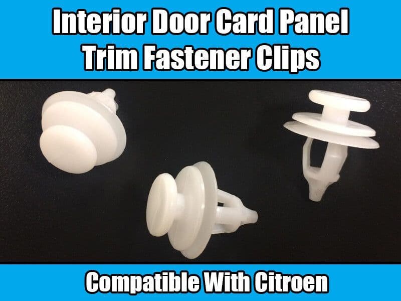 10x Clips for Citroen Interior Door Card Panel & Trim Saxo Xsara Berlingo Xantia