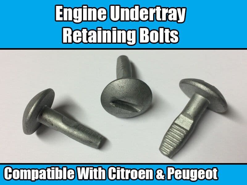 10x Clips for Citroen & Peugeot Engine Undertray Shield Fixing Retaining Bolts