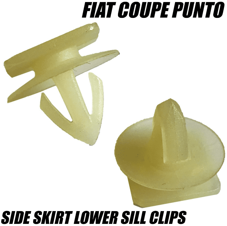 10x Clips for Fiat Coupe Punto Side Skirt Lower Sill Plastic Moulding Strip