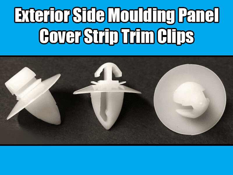 10x Clips for Fiat Doblo Exterior Side Moulding Panel Cover Strip White Plastic