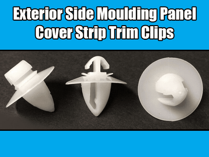 10x Clips for Fiat Doblo Exterior Side Moulding Panel Cover Strip White Plastic