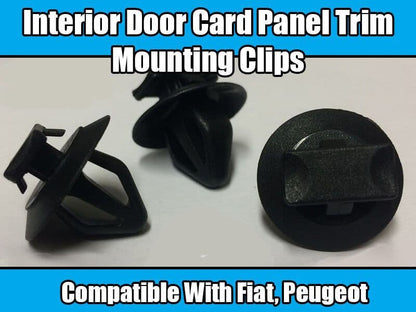 10x Clips for Fiat Ducato Uno Alfa Romeo Peugeot Interior Door Trim Card Panel