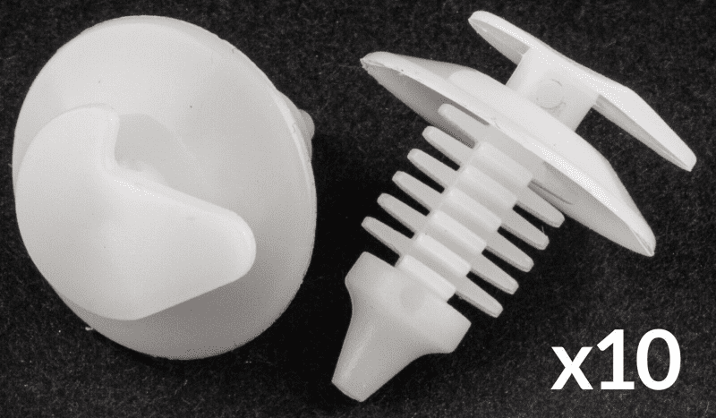 10x Clips for Fiat Lada Door Card Trim Panel Lining Board Fastener White Plastic