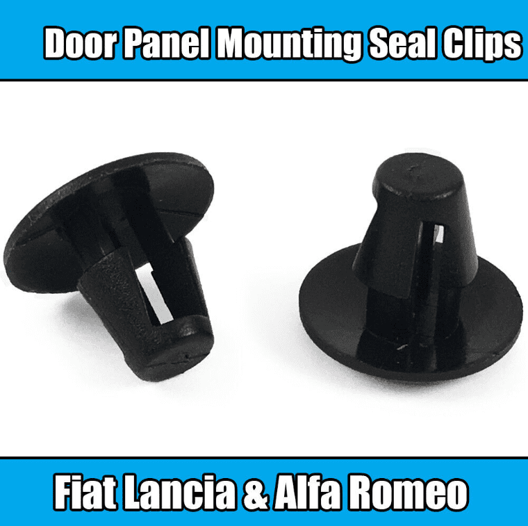 10x Clips for Fiat Lancia Alfa Romeo Door Panel Mounting Seal Black Plastic