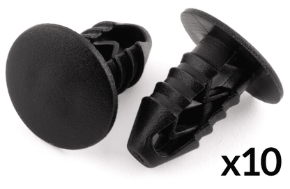 10x Clips for Fiat Lancia Interior Trim Panel Retainer Black Plastic Fasteners