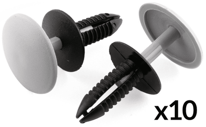 10x Clips for Ford 7X24X25mm Roof Trim Push Retainer Grey Plastic E866241Ss2M