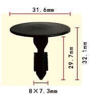 10x Clips for Ford Dash Board Retainer Trim Clips Black Plastic N-800387-S