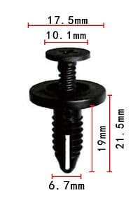 10x Clips for Ford Door Card Interior Trim Panel Fastener Retainer 6mm Black
