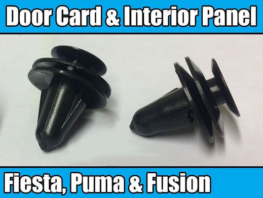 10x Clips for Ford Fiesta Puma Fusion Door Card Interior Panel Trim Plastic