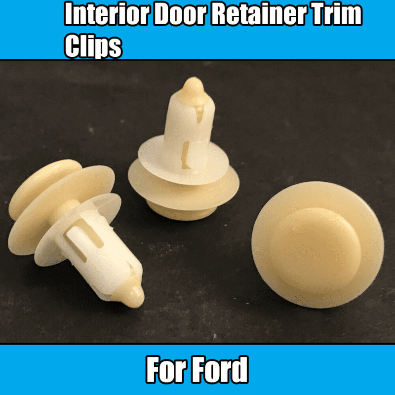 10x Clips for Ford Floor Covering Interior Door Trim Clip Retainer White Plastic