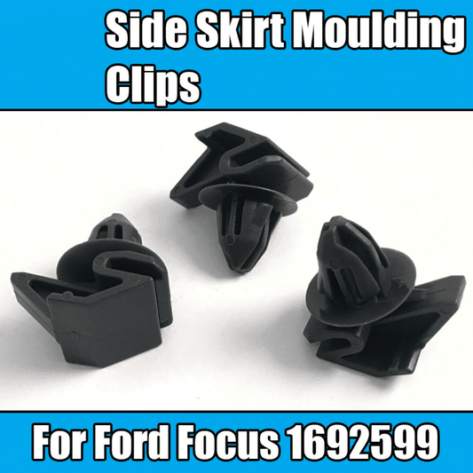 10x Clips for Ford Focus Black Sill Moulding Clip Side Skirt Rocker Cover Clips