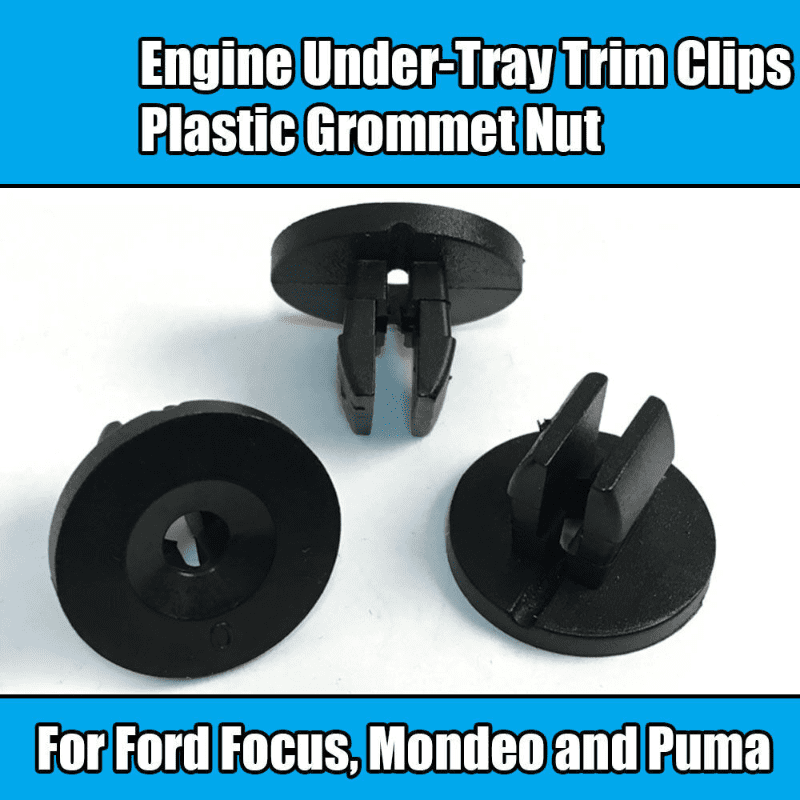10x Clips for Ford Focus Mondeo Puma Plastic Grommet Nut Engine Under Tray Trim