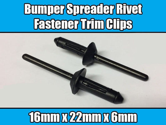 10x Clips for Ford GM Bumper Spreader Rivet Fastener Trim Black Plastic N804189S