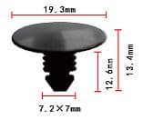 10x Clips for Ford GM Chrysler Black Plastic Mud Guard Shield Retainer Fastener