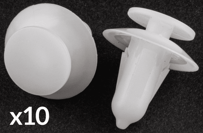 10x Clips for Ford Iveco Interior Door Card Panel Trim Bumper White Plastic