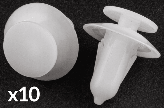 10x Clips for Ford Iveco Interior Door Card Panel Trim Bumper White Plastic