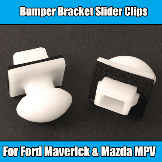 10x Clips for Ford Maverick Mazda Mpv Bumper Bracket Slider Clips White Plastic