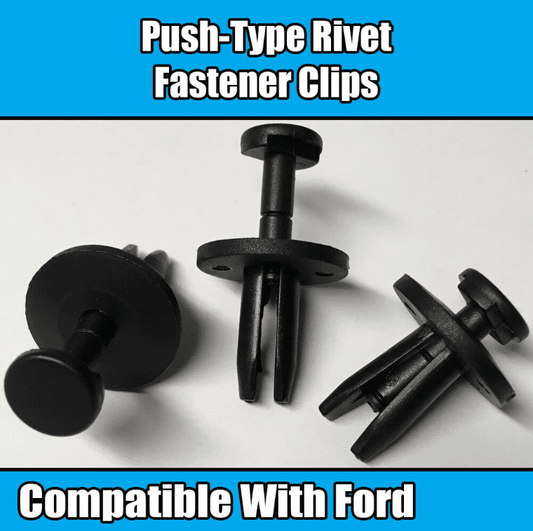 10x Clips for Ford Push Type Rivet Retainer Fastener Black Plastic N805231S