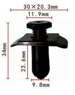 10x Clips for Ford Rear Bumper Cover Retainer Fastener Clips Black Plastic