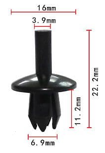 10x Clips for Ford Universal Trim Moulding Drive Rivet Fastener Black Plastic