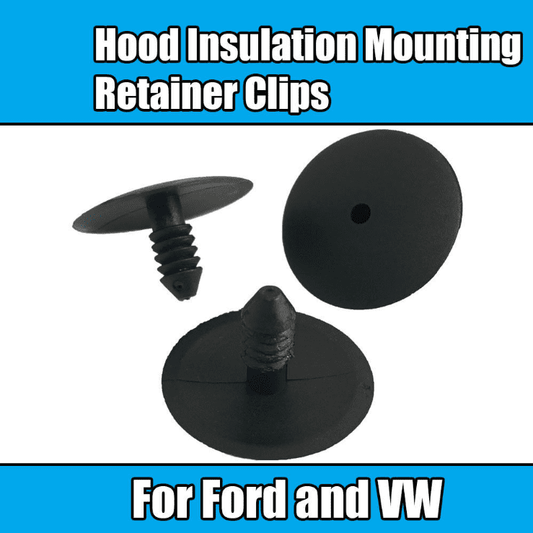 10x Clips for Ford VW Hood Insulation Mounting Retainer Clips Black Plastic