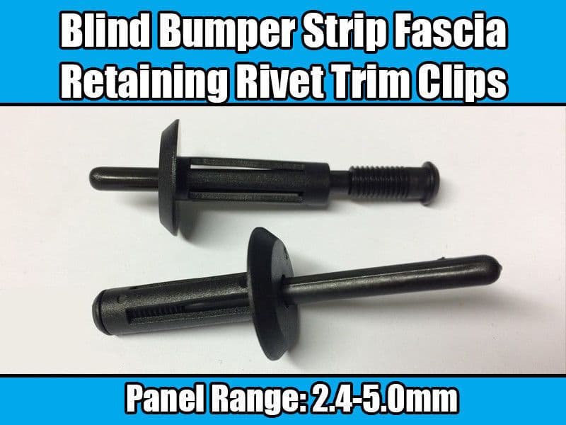10x Clips for GM Blind Bumper Strip Panel Fascia Retaining Rivet Range 2.4-5.0mm
