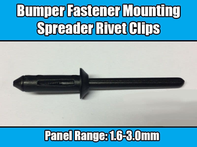 10x Clips for GM Bumper Fastener Mounting Spreader Rivet 20612732 Range: 1.6-3mm