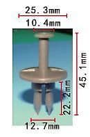10x Clips for GM Fascia Panel Trim Push-Type Retainer Clips Grey Plastic