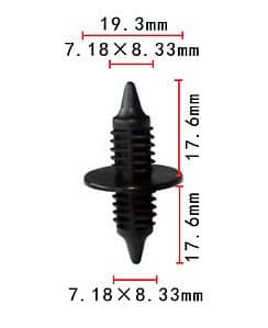 10x Clips for GM Opel Radiator Grille Under Headlight Fastener Black Plastic