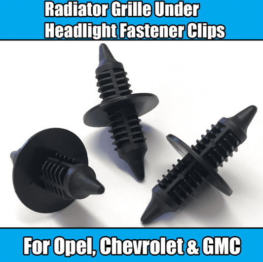 10x Clips for GM Opel Radiator Grille Under Headlight Fastener Black Plastic
