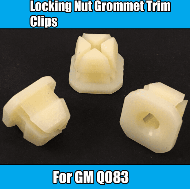 10x Clips for GM Q083 Locking Nut Grommet Trim Clips W/ 8mm Hole White Plastic