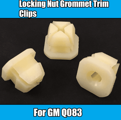 10x Clips for GM Q083 Locking Nut Grommet Trim Clips W/ 8mm Hole White Plastic