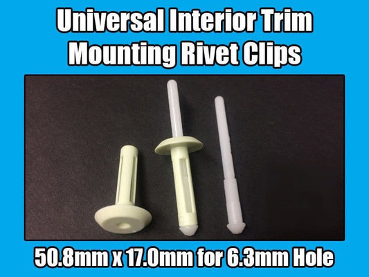 10x Clips for GM Universal Interior Trim Mounting Rivet White Plastic 15506827