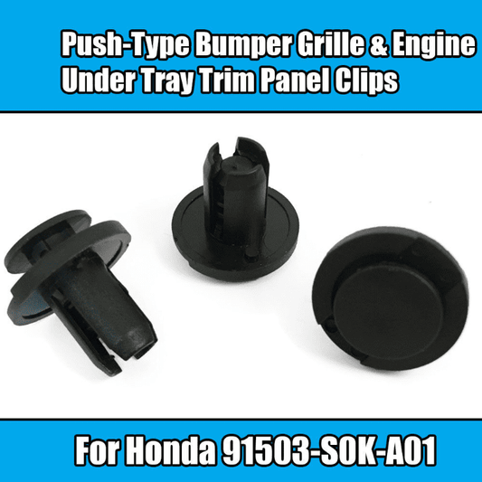 10x Clips for Honda 10mm Push Bumper Grille & Engine Under Tray Trim Panel Clips