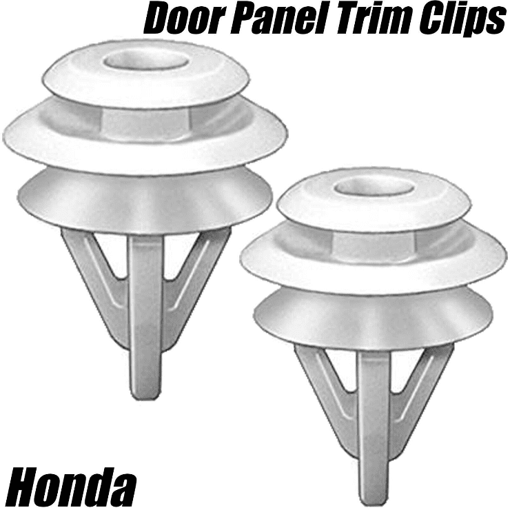 10x Clips for Honda 9mm Door Card Panel Trim Retaining White Push Type Plastic