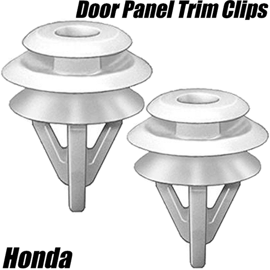 10x Clips for Honda 9mm Door Card Panel Trim Retaining White Push Type Plastic