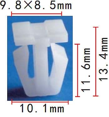 10x Clips for Honda Accord Body Side Mounting Clips White Plastic 91534-Se0-000