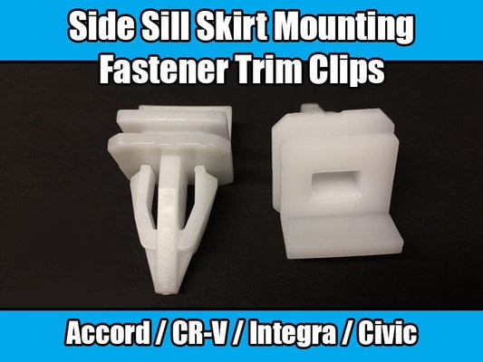 10x Clips for Honda Accord Crv Side Skirt Mounting Fastener Trim White Plastic