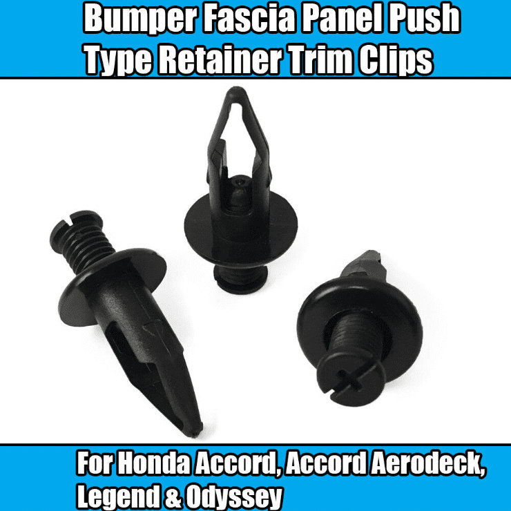 10x Clips for Honda Bumper Fascia Panel Push Type Clips Rivet Black Plastic