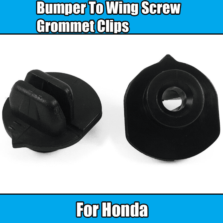10x Clips for Honda Bumper Screw Grommet Bumper To Wing Corner Black Plastic