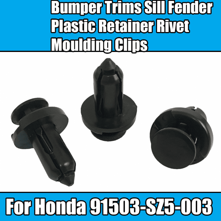 10x Clips for Honda Bumper Trims Sill Fender Plastic Retainer Rivet Moulding